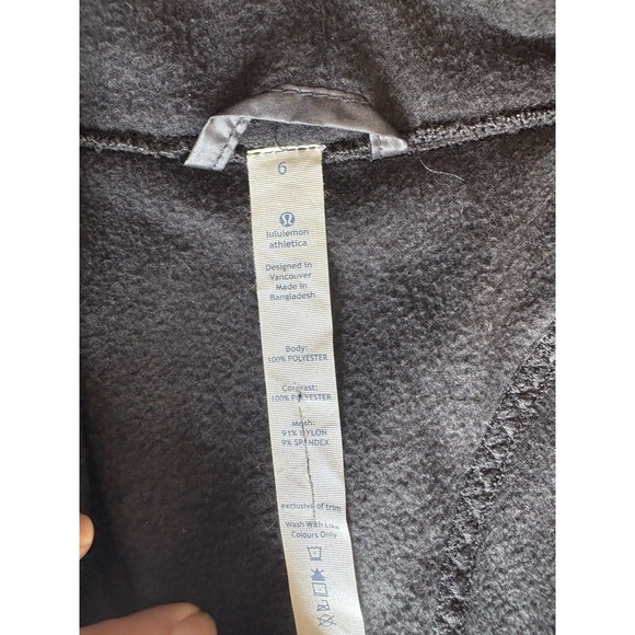 Lululemon Run Gust Buster Jacket Women's Size 6 Black Full Zip Thumbholes EUC - Picture 3 of 9